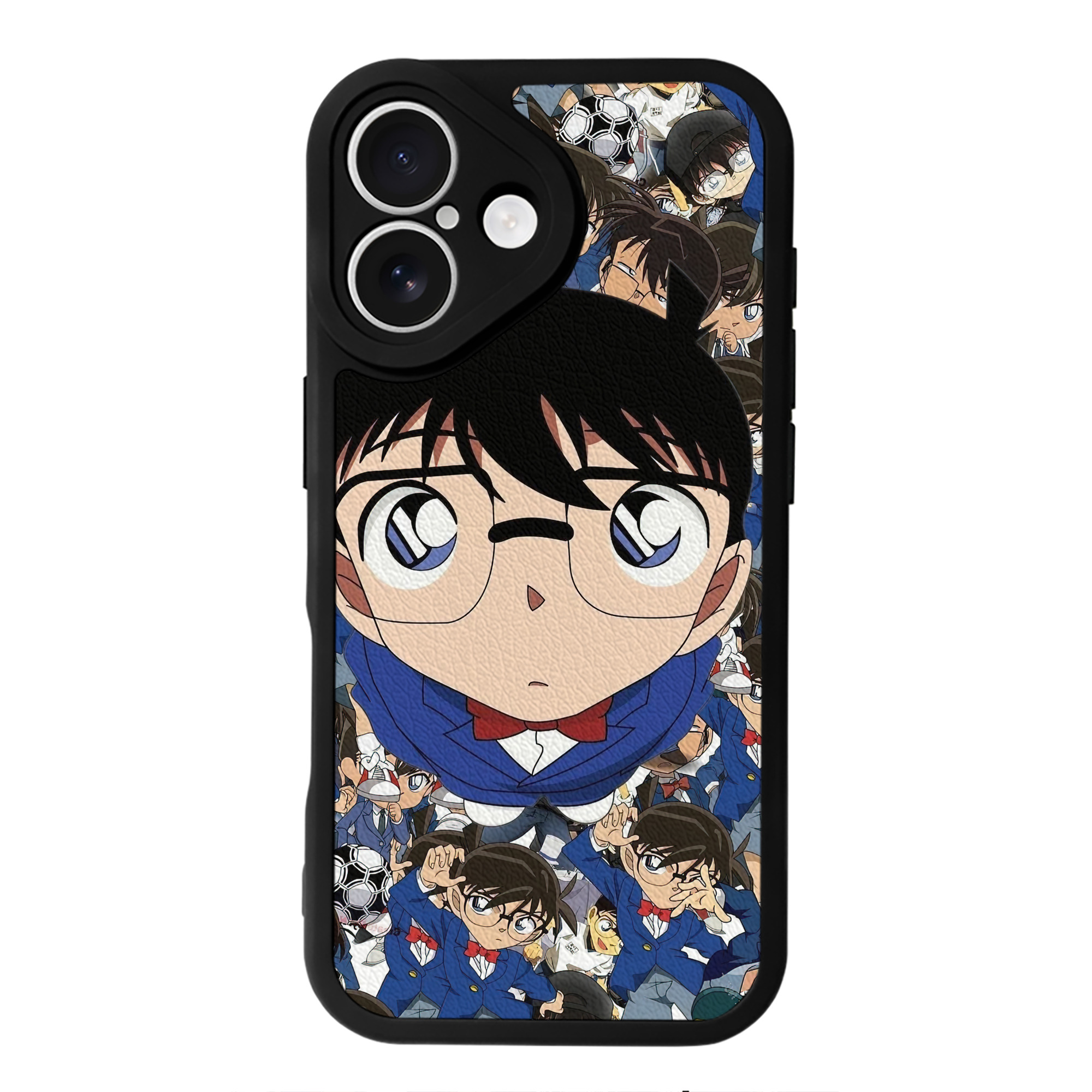 （画像用） 名探偵コナン Detective Conan 【iPhone 16シリーズ対応】シリコンスマホケース（レザー調） 材質：シリコン